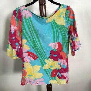 Lilly Pulitzer blouse with bell sleeves